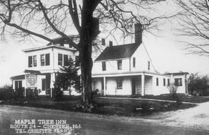 Thomas Topping came from Southampton in the 1750s or 1760s and was the first to own the property pictured here.  It was just a small farmhouse originally, and after Toppings death in 1777, Dr. Joseph Hedges purchased the farm.  It started out as a restaurant in the mid-1940s and was called  "The Wo Wanda," then the "Maple Tree Inn," then "The Twins Inn," "Sweeney Todd's," and as it is today, "The Lamplighter."